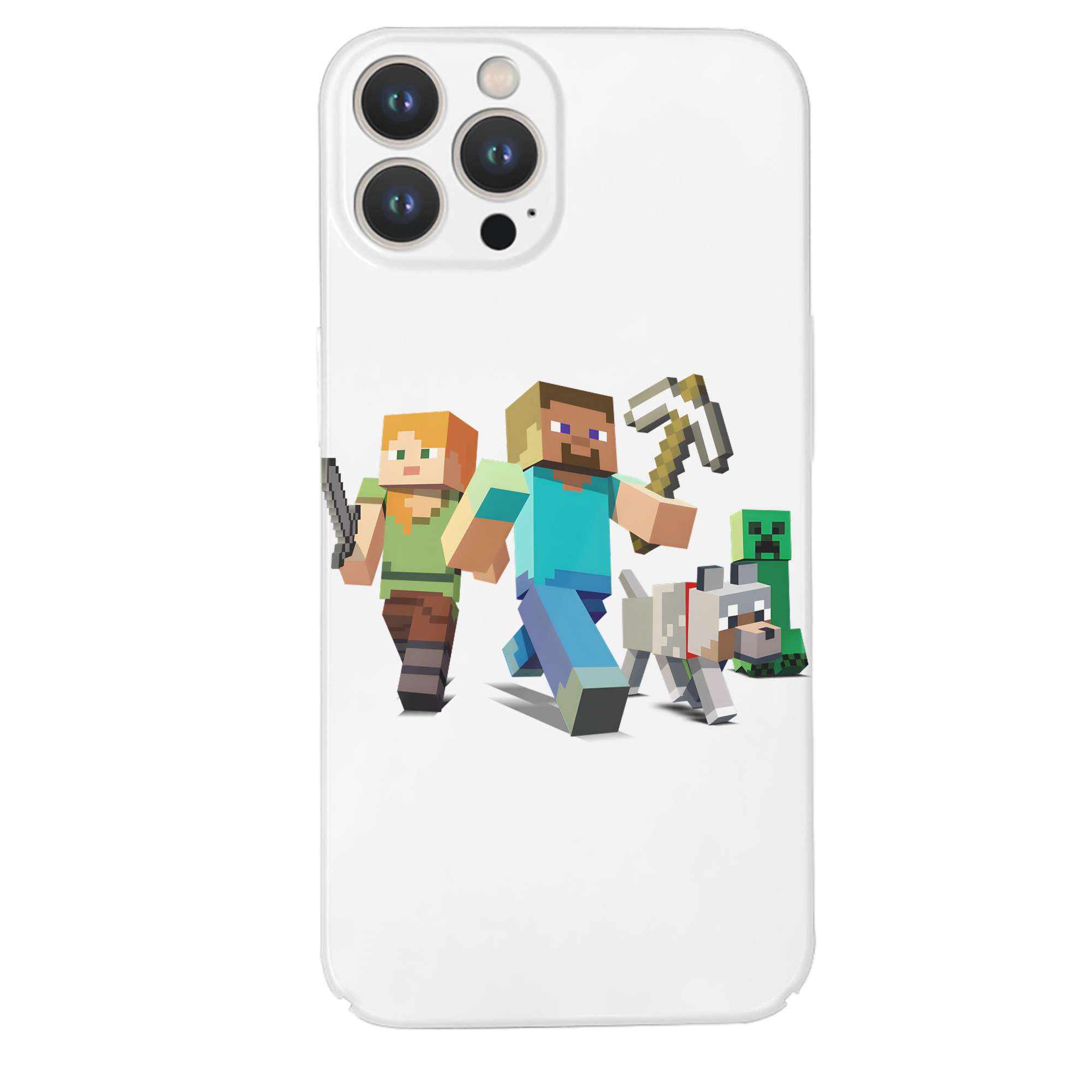 （画像用） マインクラフト ブロックの世界 Minecraft MC Block world 【iPhone 14シリーズ対応】ハードケース